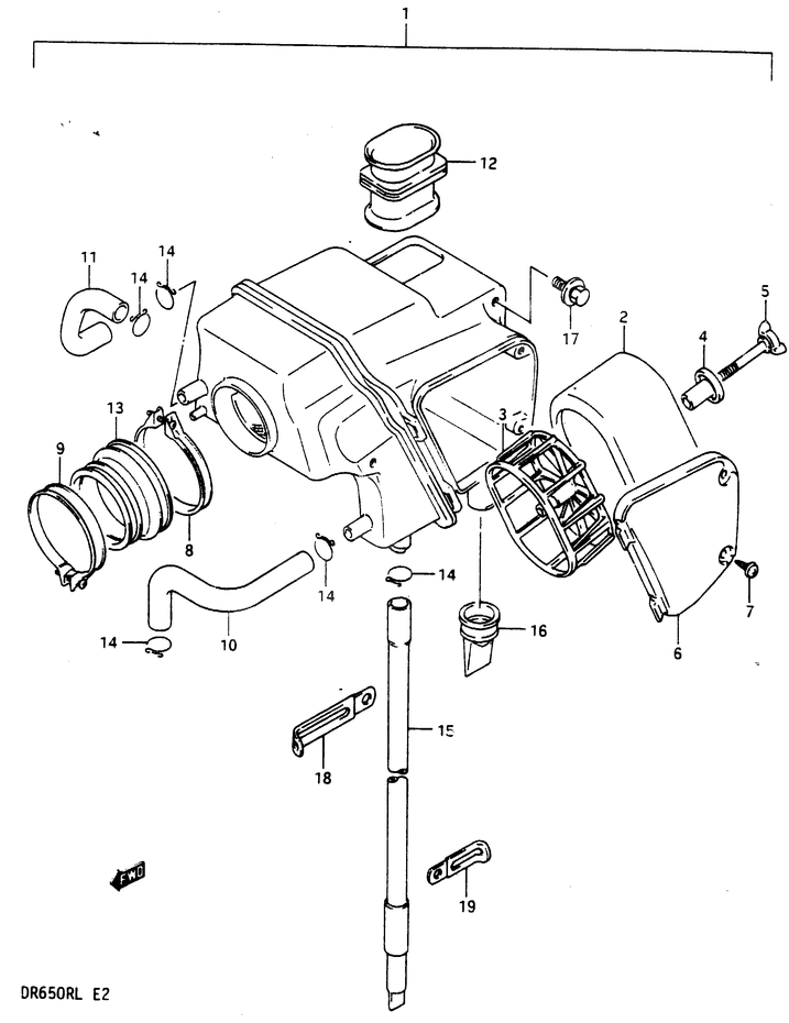 FILTRE A AIR POUR SUZUKI DRDR650RL 1990