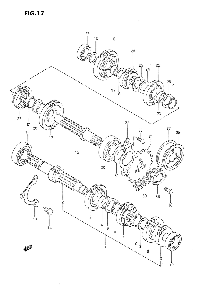 TRANSMISSION POUR DR 650DR650RR 1994