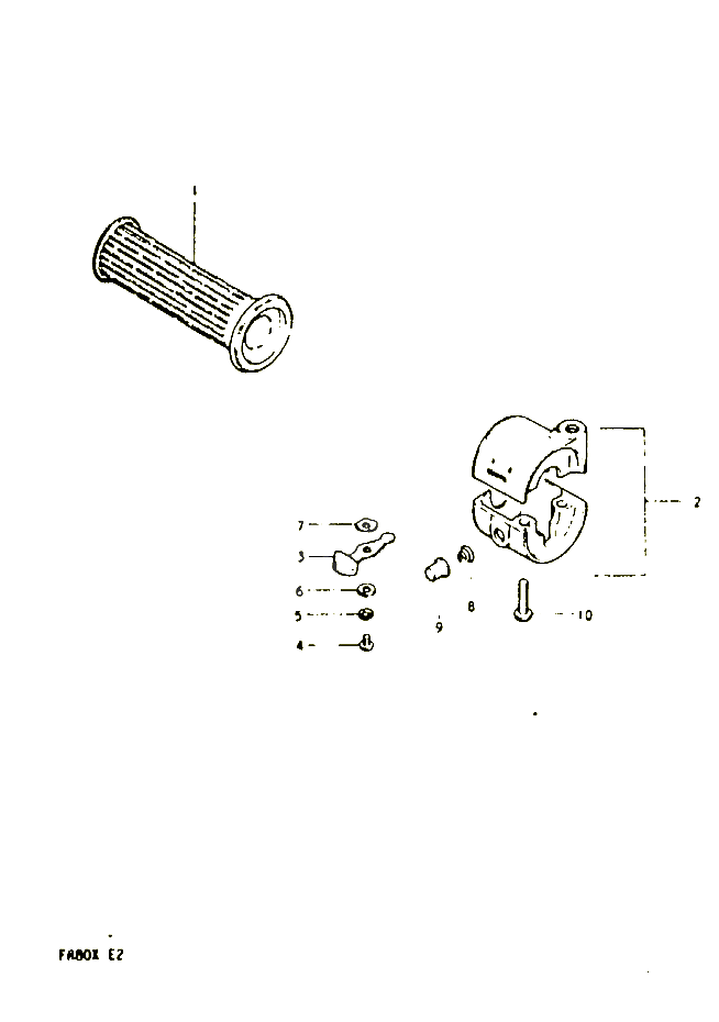 COMMODO POIGNEE GAUCHE POUR SUZUKI FR 80 1981 POUR FR 50 X FR80X 