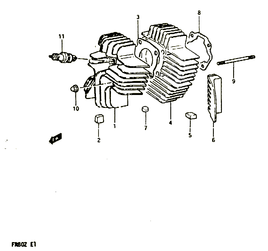 CYLINDRE POUR SUZUKI FR 80 1982 POUR FR 80 Z FR80Z 