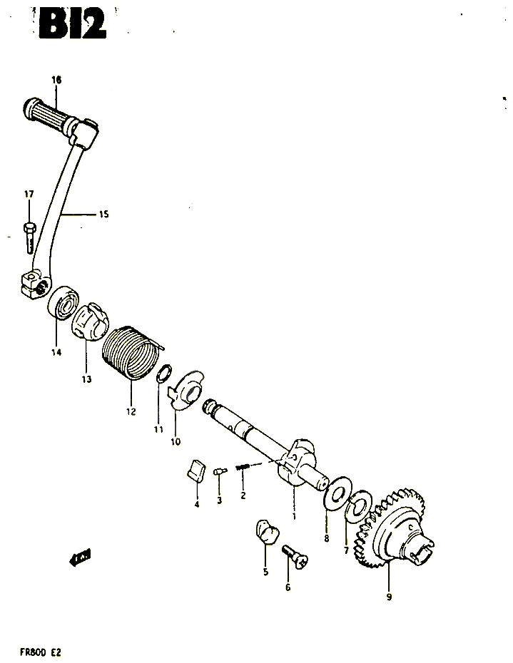 KICK POUR SUZUKI FR 80 1983 POUR FR 80 D FR80D 