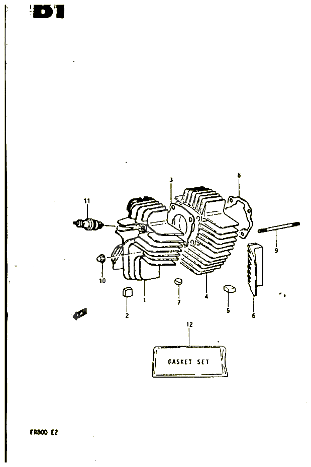 CYLINDRE POUR SUZUKI FR 80 1983 POUR FR 80 D FR80D 