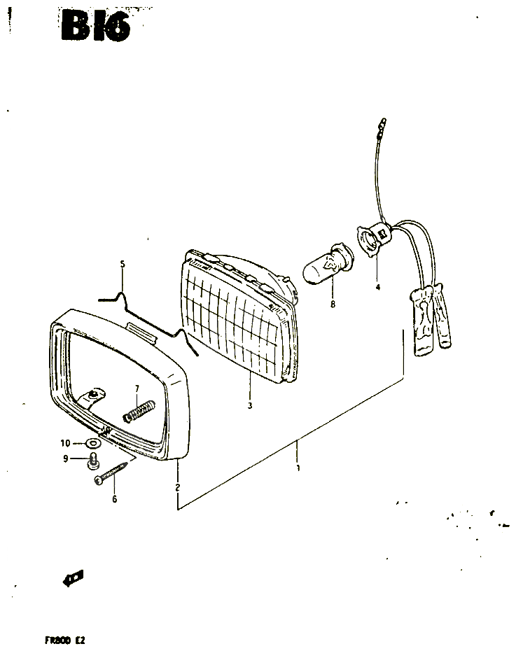 PHARE POUR SUZUKI FR 80 1983 POUR FR 80 D FR80D 