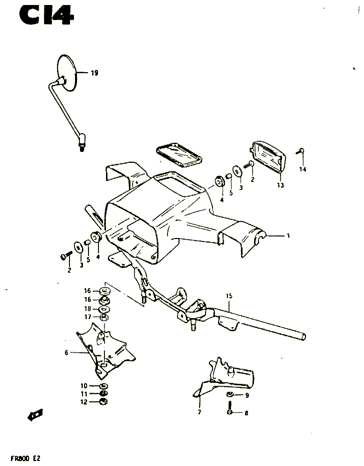 BOL DE PHARE GUIDON POUR SUZUKI FR 80 1983 POUR FR 80 D FR80D 