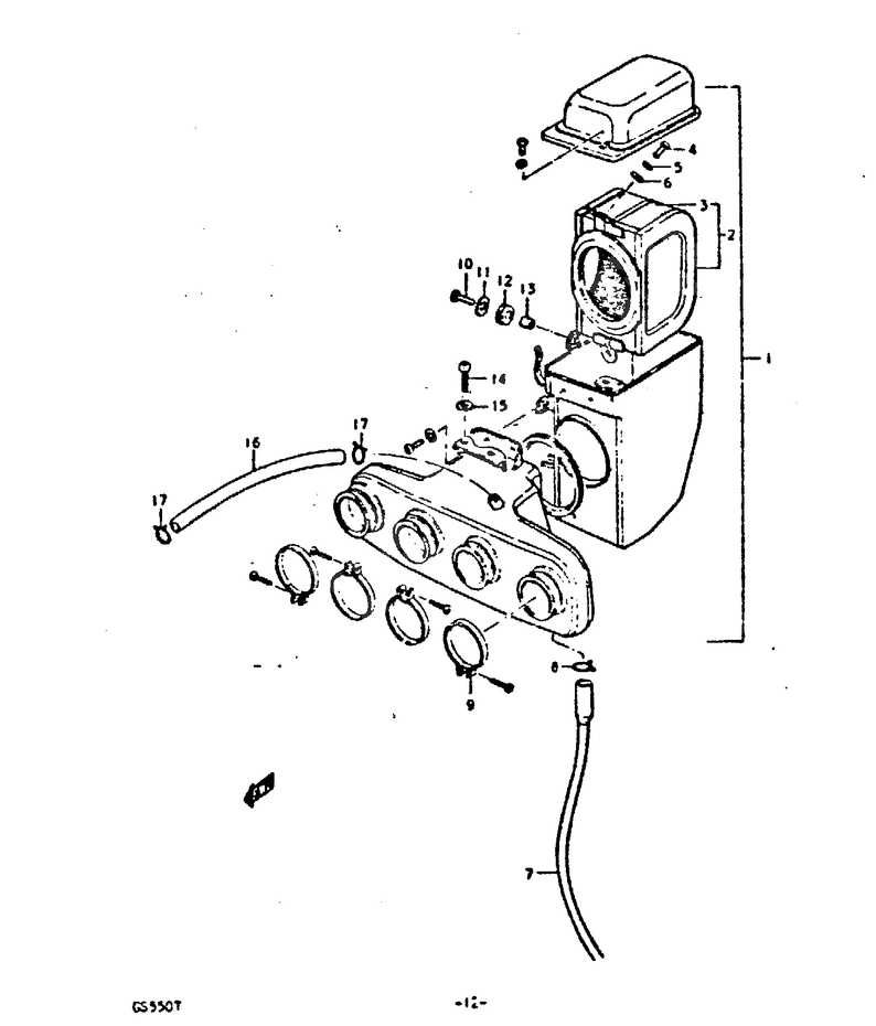 FILTRE A AIR POUR SUZUKI GSGS550DT 1980