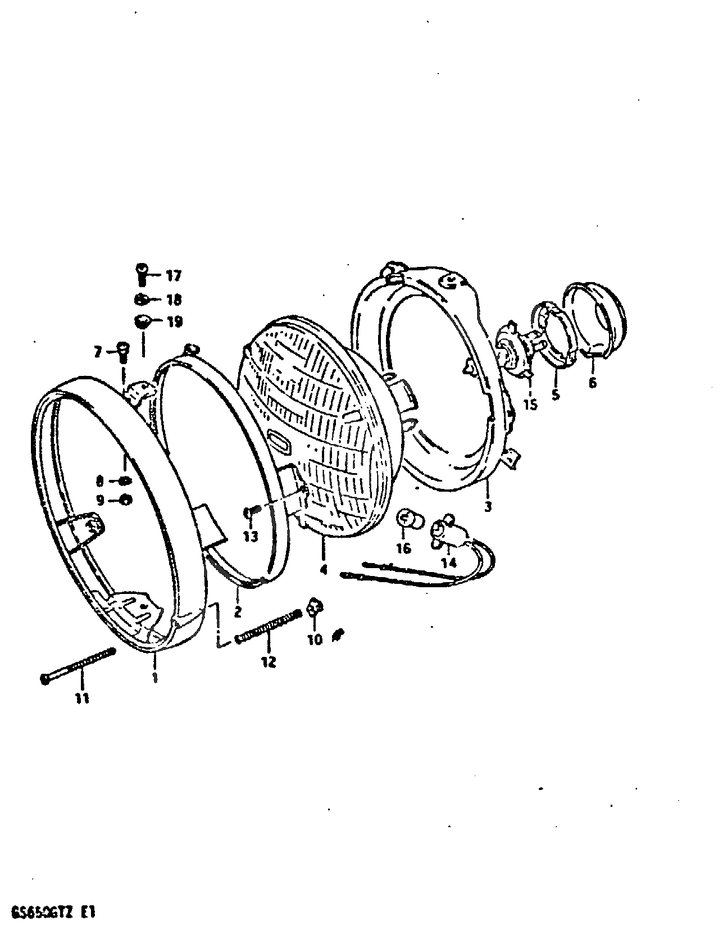 PHARE POUR SUZUKI GSGS650GTZ 1982