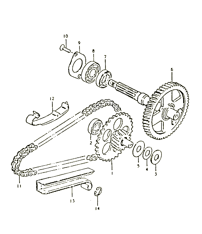 TRANSMISSION FINALE POUR SUZUKI FS 50 1999 POUR SUZUKI FSFS50X 