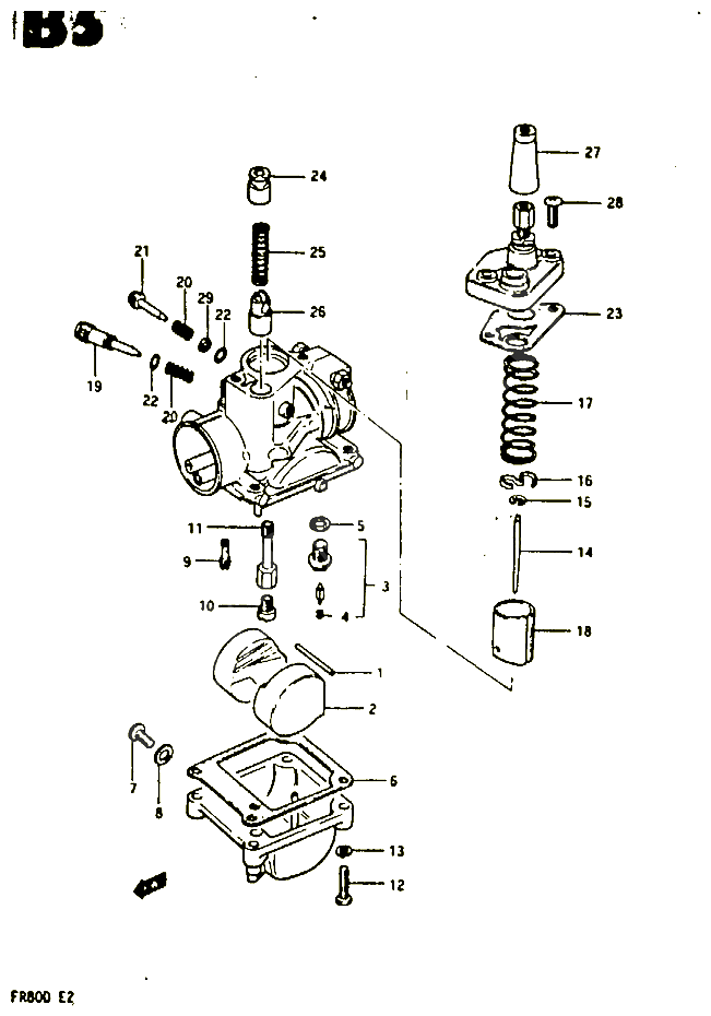 CARBURATEUR POUR SUZUKI FR 80 1983 POUR FR 80 D FR80D 