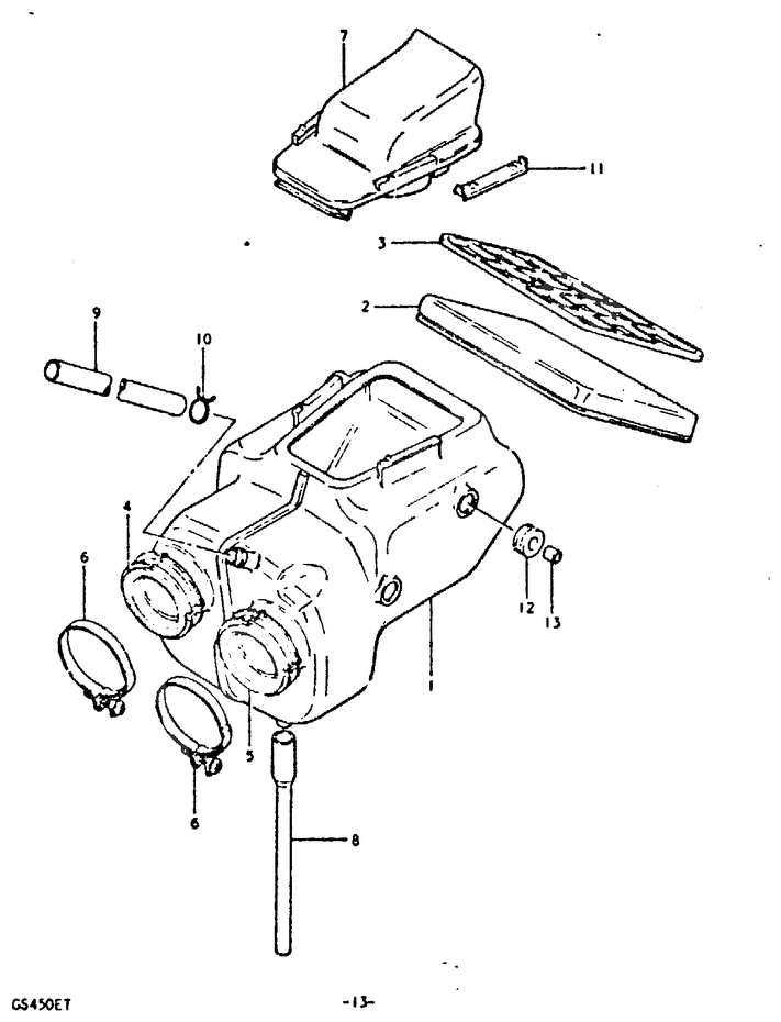 FILTRE A AIR POUR SUZUKI GSGS450T 1996