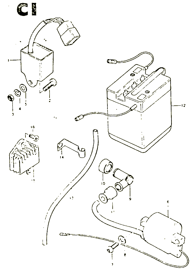 PARTIE ELECTRIQUE POUR SUZUKI FS 50 1999 POUR SUZUKI FSFS50X 