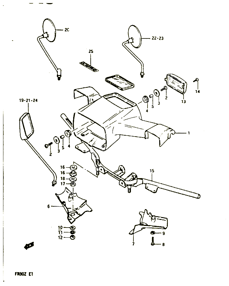 BOL DE PHARE GUIDON POUR SUZUKI FR 80 1982 POUR FR 80 Z FR80Z 