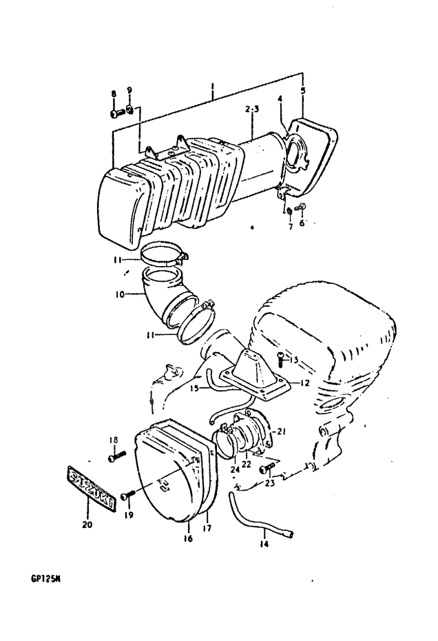 FILTRE A AIR POUR SUZUKI GPGP125C 1978