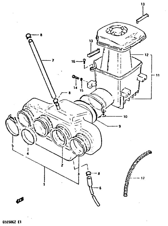 FILTRE A AIR POUR SUZUKI GSGS650GX 1999