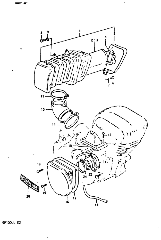 FILTRE A AIR POUR SUZUKI GPGP100D 1983