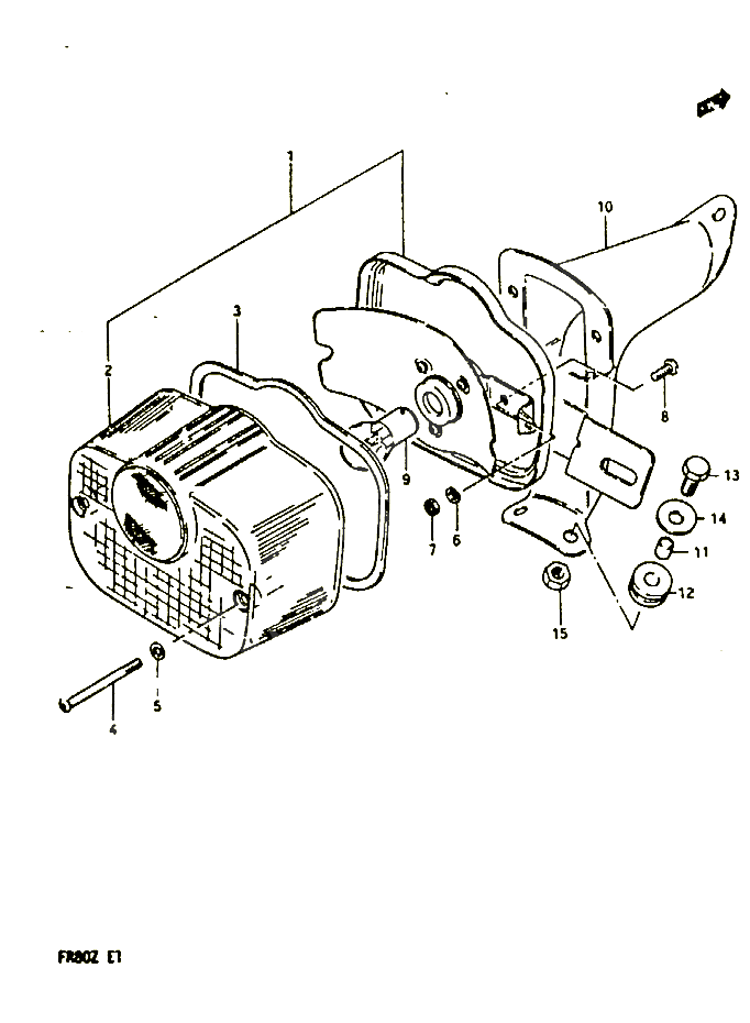 FEU ARRIERE E2 POUR SUZUKI FR 80 1982 POUR FR 80 Z FR80Z 