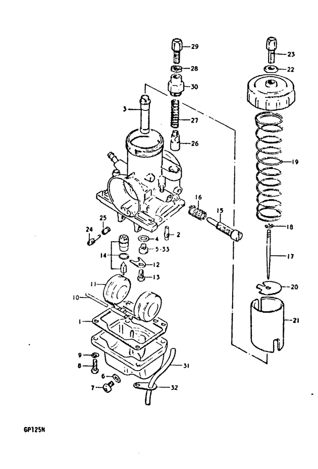 CARBURATEUR POUR SUZUKI GPGP125C 1978