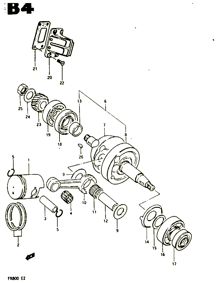 VILEBREQUIN POUR SUZUKI FR 80 1983 POUR FR 80 D FR80D 