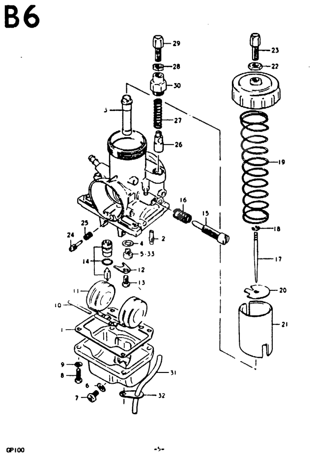 CARBURATEUR POUR SUZUKI GPGP100C 1978