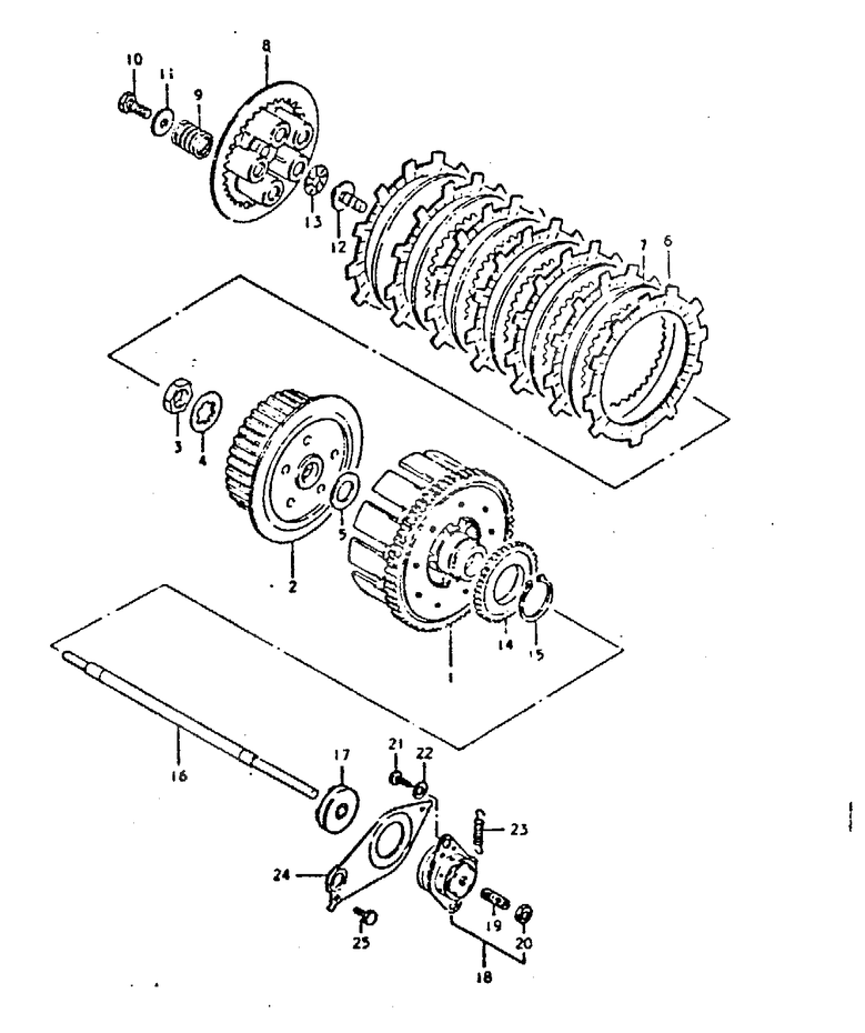 EMBRAYAGE POUR SUZUKI GSGS250TT 1996