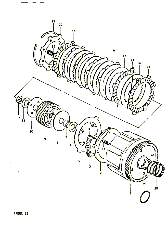 EMBRAYAGE POUR SUZUKI FR 80 1981 POUR FR 50 X FR80X 
