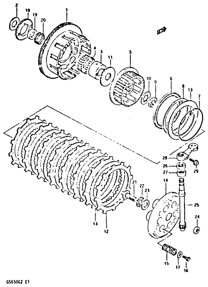 EMBRAYAGE POUR SUZUKI GSGS650GX 1999