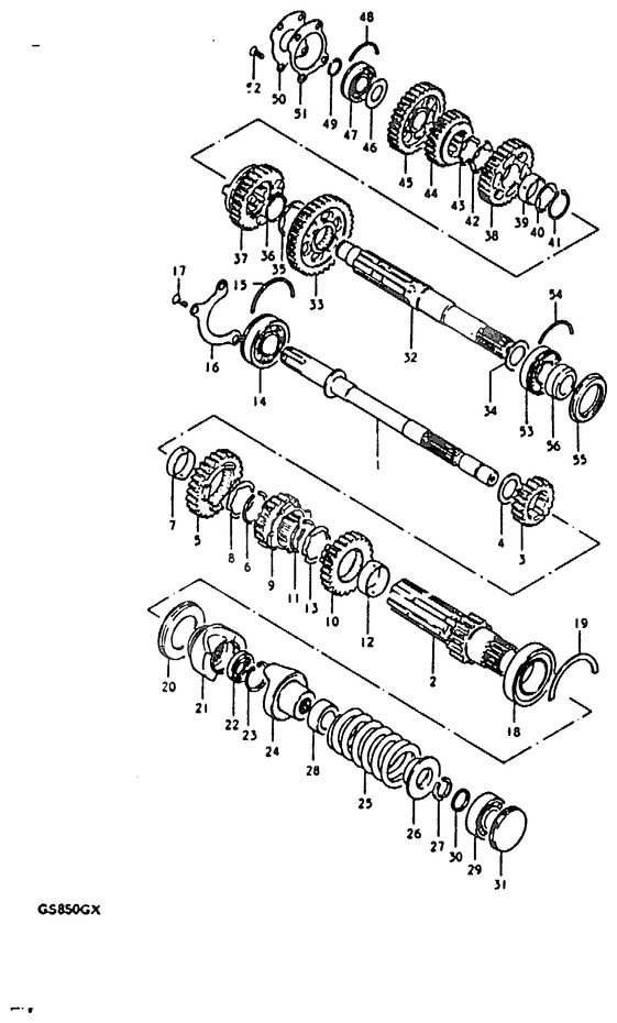 TRANSMISSION POUR GS 850 GGS850GT 1980