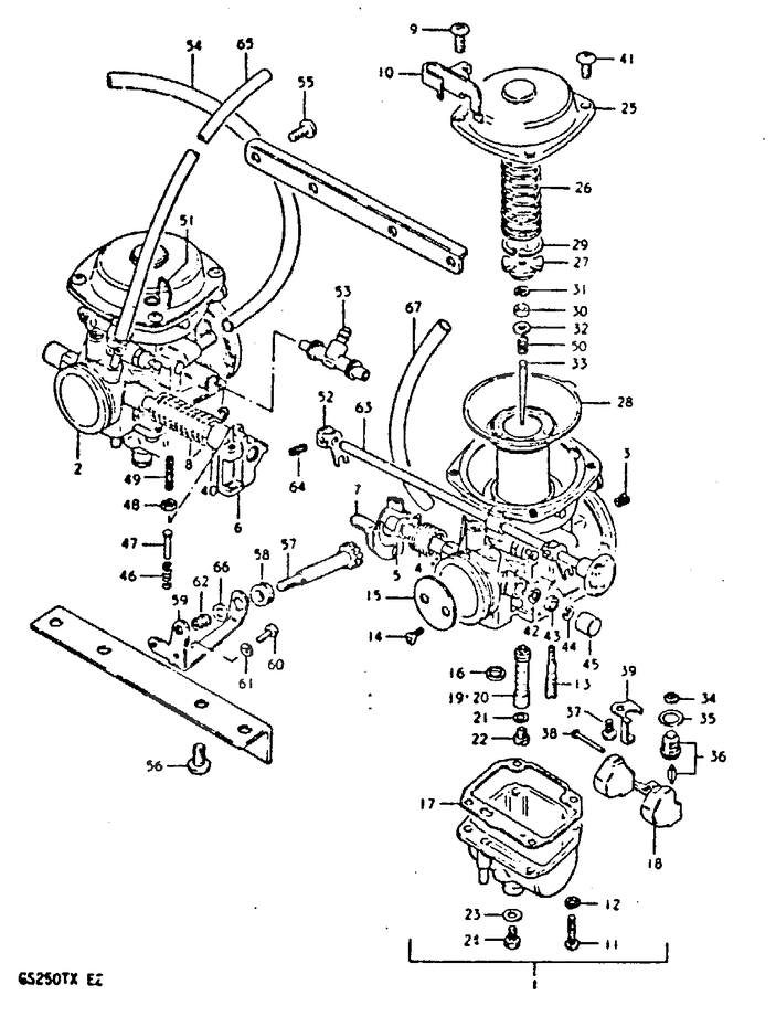 CARBURATEUR POUR SUZUKI GSGS250TT 1996