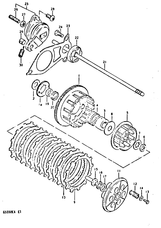 EMBRAYAGE POUR SUZUKI GSGS550X 1981