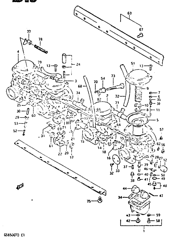 CARBURATEUR POUR SUZUKI GSGS650GTD 1983