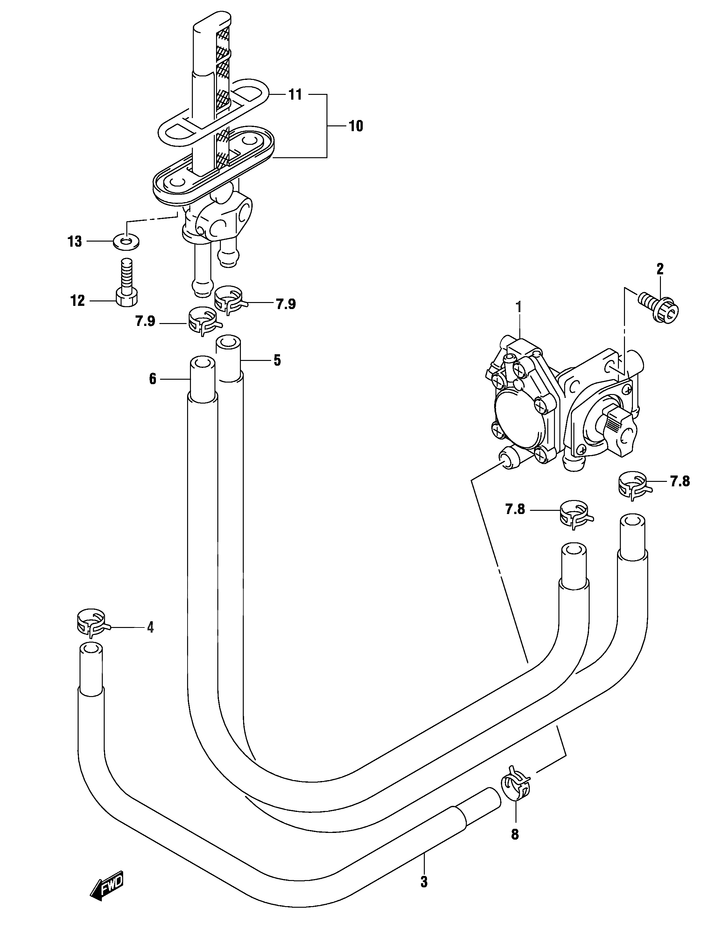 ROBINET DESSENCE POUR GSE 500GS500UK4 2004