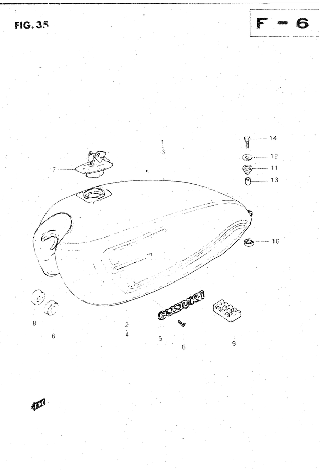 RESERVOIR DESSENCE POUR SUZUKI GS EGS500ED 1983