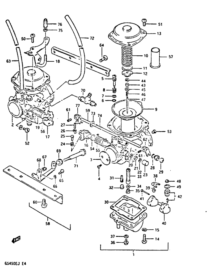 CARBURATEUR POUR SUZUKI GS EGS450EE 1984