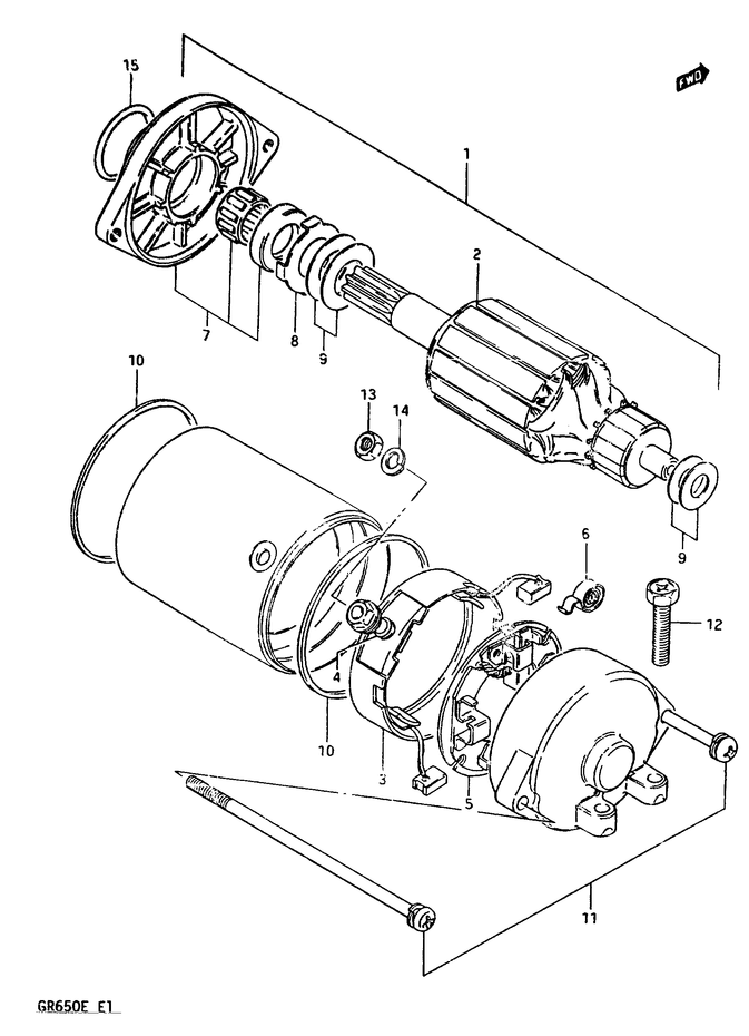 DEMARREUR POUR SUZUKI TEMPTERGR650D 1983
