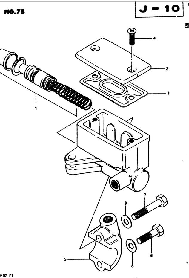 MAITRE CYLINDRE POUR SUZUKI GSGS4502 1982