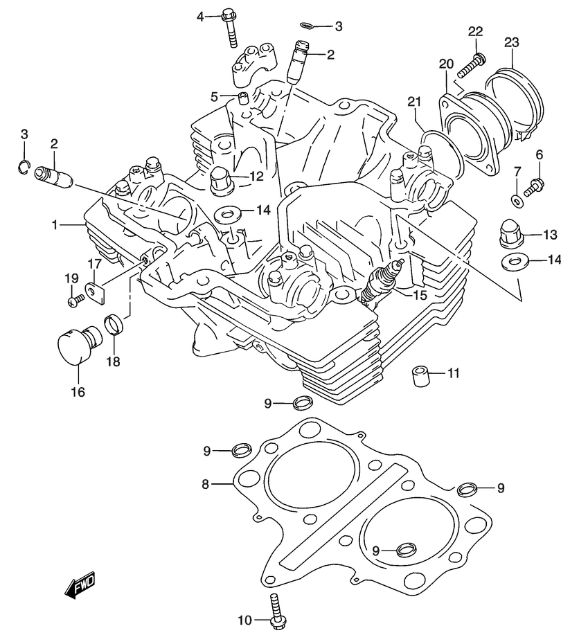 CULASSE POUR GSE 500GS500UK3 2003