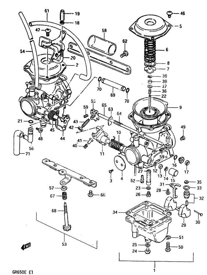 CARBURATEUR POUR SUZUKI TEMPTERGR650D 1983