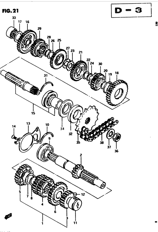 TRANSMISSION POUR SUZUKI GSGS4502 1982