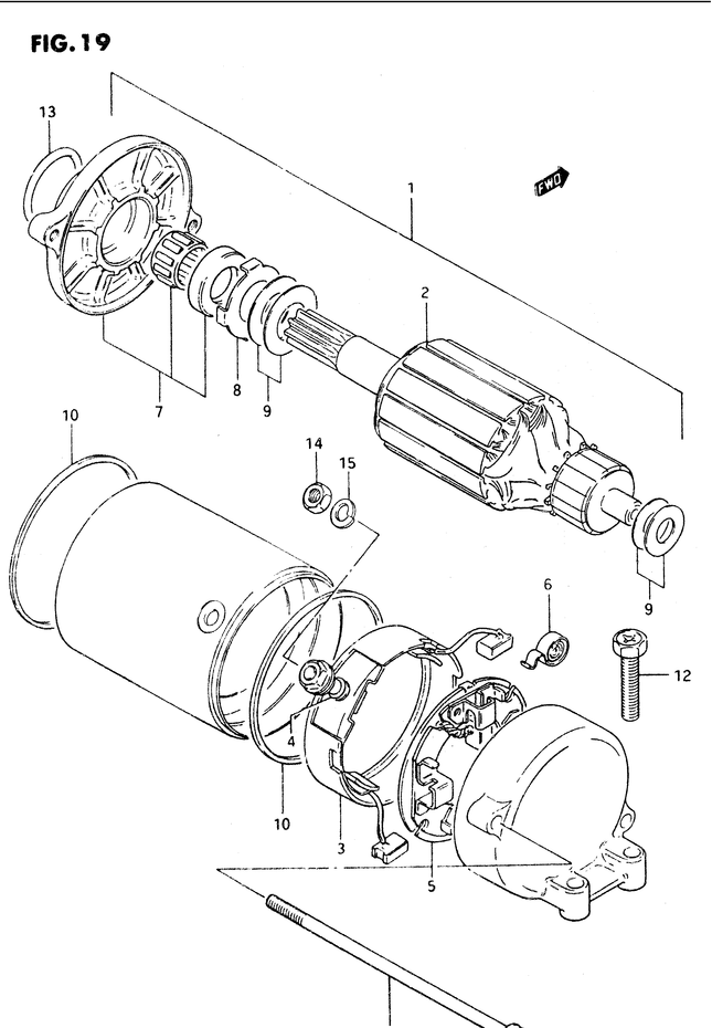 DEMARREUR POUR SUZUKI GS GGS1100GE 1984