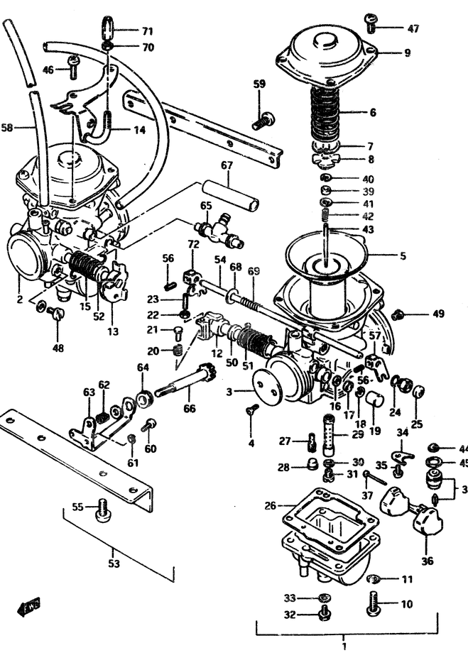 CARBURATEUR POUR SUZUKI GS LGS450LD 1983