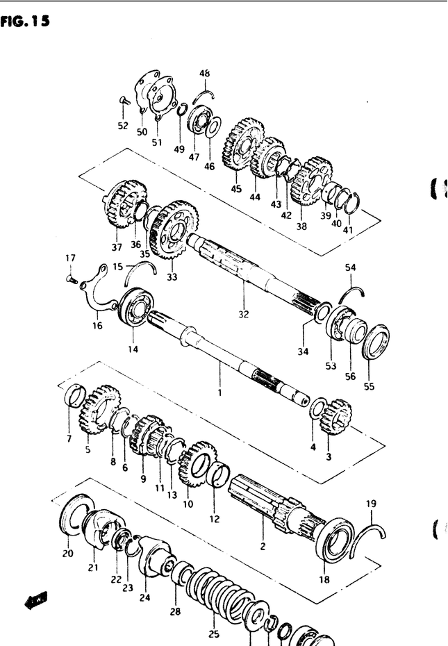 TRANSMISSION POUR SUZUKI GS GGS1100GE 1984