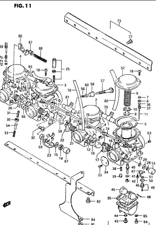 CARBURATEUR POUR SUZUKI GS GGS1100GE 1984