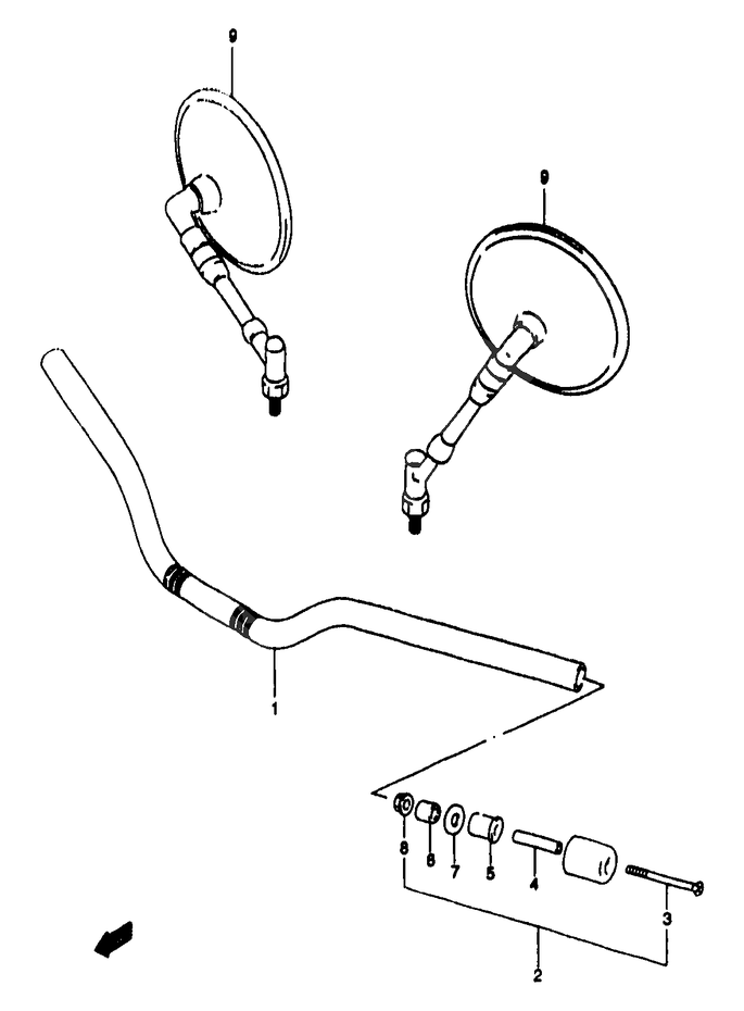 GUIDON POUR BANDIT 1200 S ABSGSF1200SAT 1996