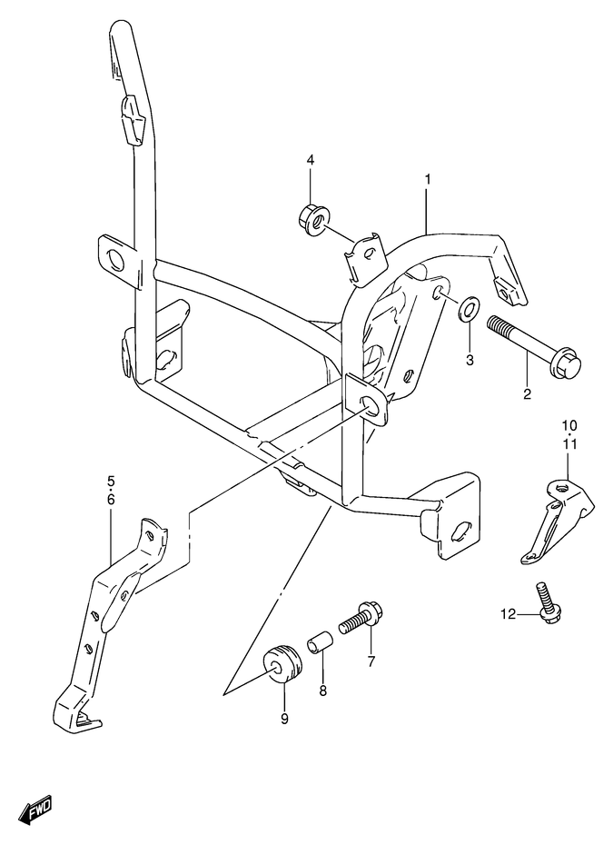SUPPORT CARENAGE TETE DE FOURCHE POUR BANDIT 600 SGSF600WSUW 1998