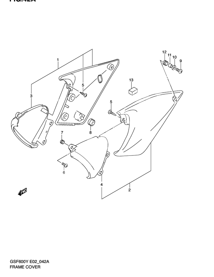 CARENAGES ARRIERE POUR BANDIT 600GSF600K3 2003
