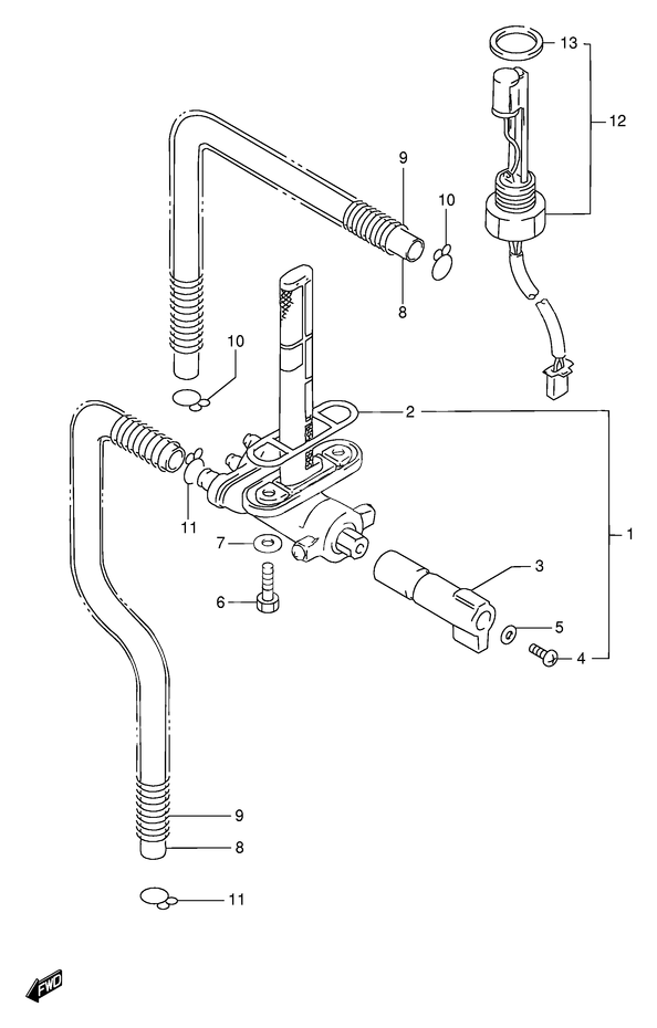 ROBINET DESSENCE POUR GSX R 1100GSX R1100WS 1995