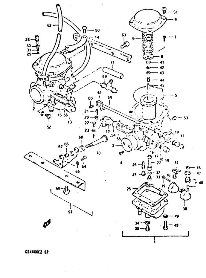 CARBURATEUR POUR SUZUKI GSXGSX400EZ 1982