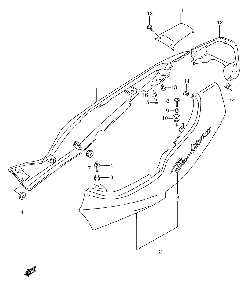 CARENAGES ARRIERE POUR BANDIT 600GSF600SX 1999