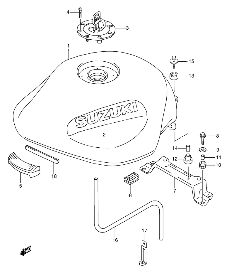 RESERVOIR DESSENCE POUR BANDIT 600 NSGSF600S GSF600US 1995