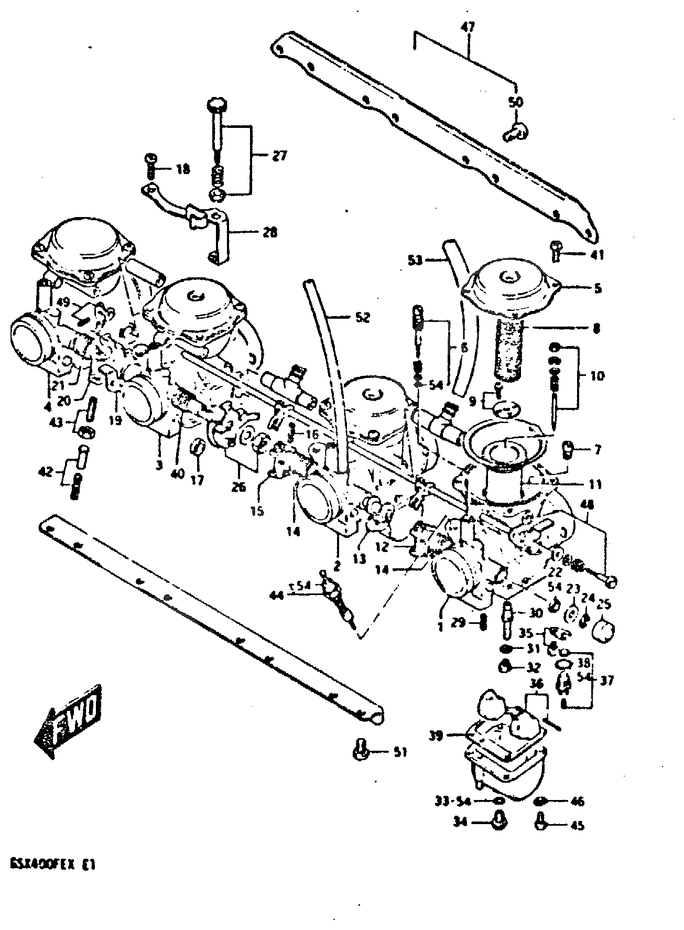 CARBURATEUR POUR GSX 400 FEGSX400FEX 1981