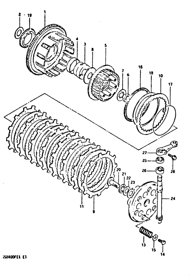 EMBRAYAGE POUR GSX 400 FEGSX400FEX 1981